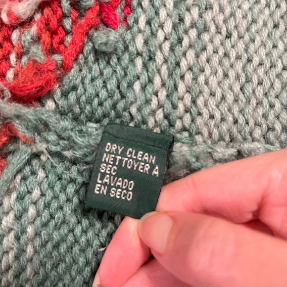 Ralph Lauren Womens Hand Knit Cardigan Sweater Vintage Southwestern Aztec Navajo - Picture 10 of 11